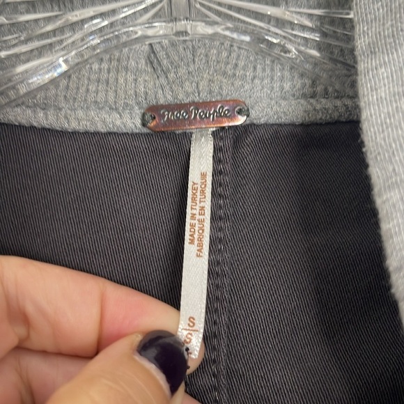 Free People Weekend Wanderer Gray Hooded Jacket Size Small - Picture 4 of 7